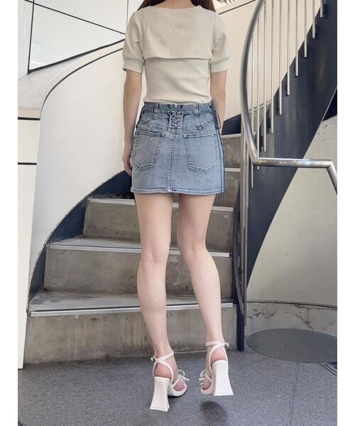 EATME(イートミー)の「レイヤードリブTOP(ニット/セーター・レディース・ブラック/アイボリー/ラベンダー・FREE)」の12枚目の写真