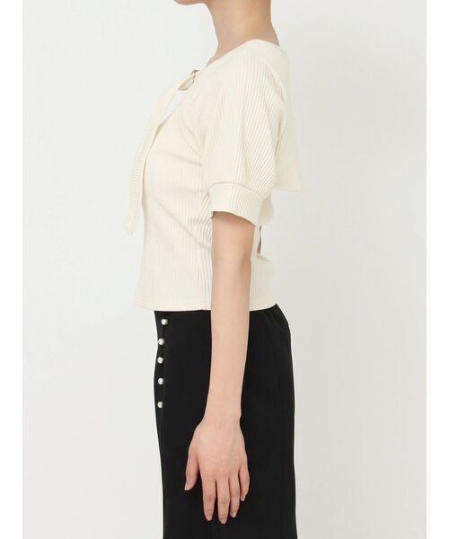 EATME(イートミー)の「レイヤードリブTOP(ニット/セーター・レディース・ブラック/アイボリー/ラベンダー・FREE)」の17枚目の写真