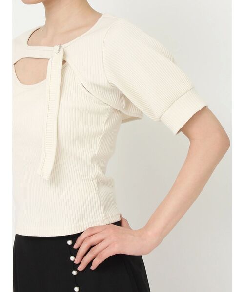 EATME(イートミー)の「レイヤードリブTOP(ニット/セーター・レディース・ブラック/アイボリー/ラベンダー・FREE)」の20枚目の写真