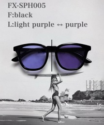 FLEX（フレックス）の「調光・偏光レンズ搭載 square frame sunglasses / スクエアフレーム サングラス（サングラス）」
