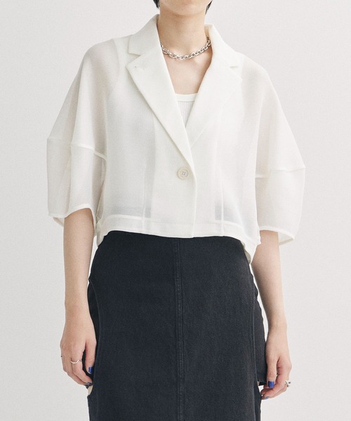 CLANE/クラネ】MESH LANTERN JACKET/メッシュランタンジャケット