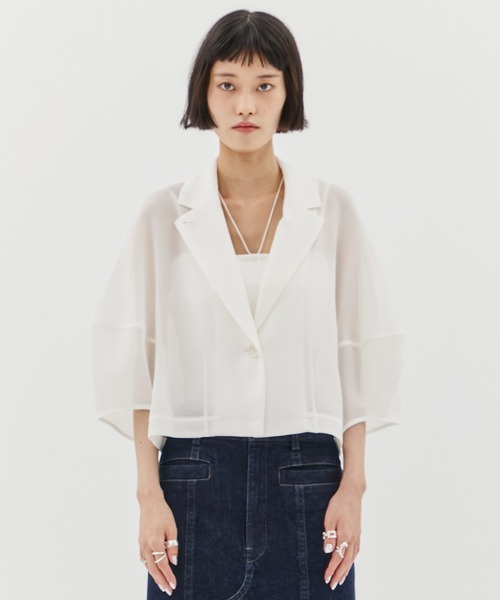 CLANE/クラネ】MESH LANTERN JACKET/メッシュランタンジャケット