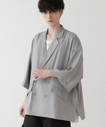 LILL | ドレープダブルテーラー ハーフスリーブジャケット(テーラードジャケット)