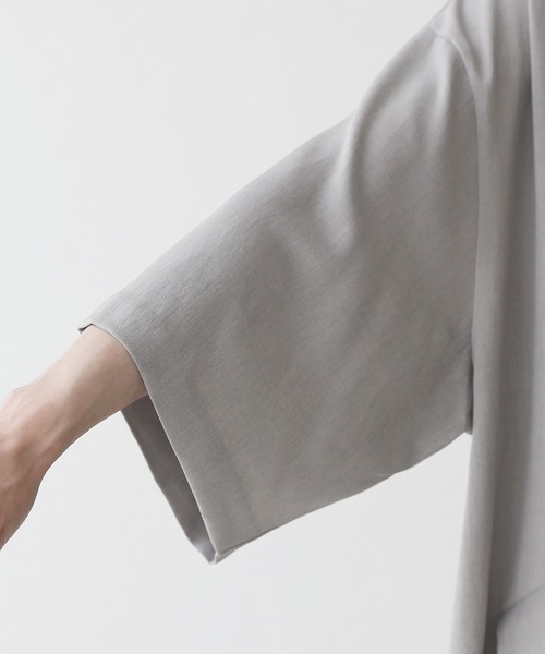 LILL(リル)の「ドレープダブルテーラー ハーフスリーブジャケット(テーラードジャケット・メンズ・グレー/ブラック・XL/L/M/S)」の19枚目の写真