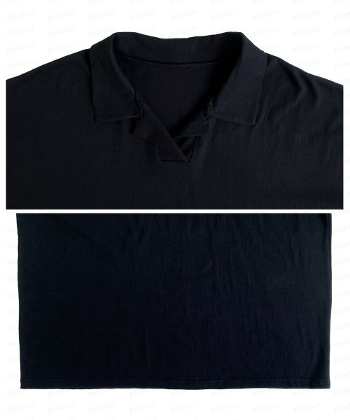 BEIDELLI（ベイデリー）の「[BELLIDE MADE] ポロカラーオーバーフィット半袖Tシャツ（Tシャツ/カットソー・レディース・ホワイト/ブラック/グレー・FREE）」の14枚目の写真