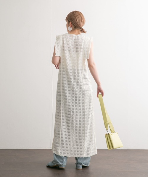 KBF（ケイビーエフ）の「ジャガードレースIラインワンピース（ワンピース・レディース・ブラック/オフホワイト・ONE）」の22枚目の写真