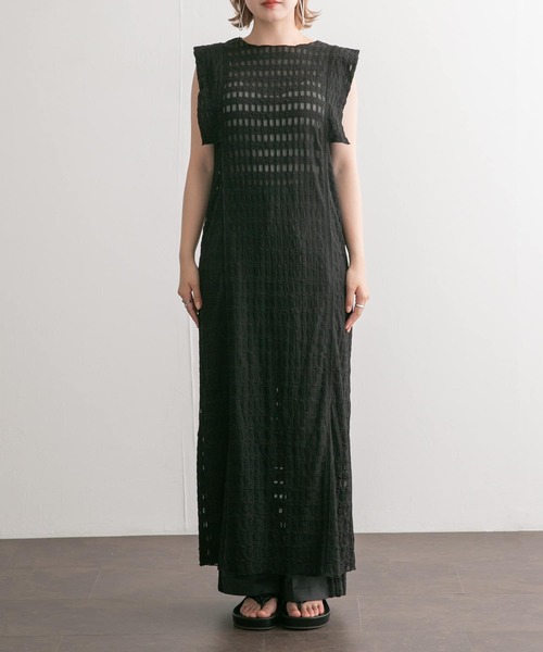 KBF（ケイビーエフ）の「ジャガードレースIラインワンピース（ワンピース・レディース・ブラック/オフホワイト・ONE）」の21枚目の写真