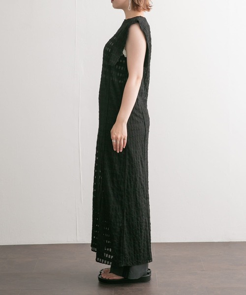 KBF（ケイビーエフ）の「ジャガードレースIラインワンピース（ワンピース・レディース・ブラック/オフホワイト・ONE）」の20枚目の写真