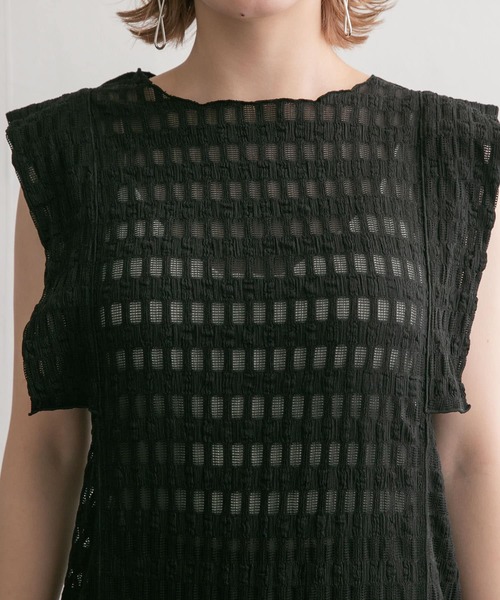 KBF（ケイビーエフ）の「ジャガードレースIラインワンピース（ワンピース・レディース・ブラック/オフホワイト・ONE）」の18枚目の写真