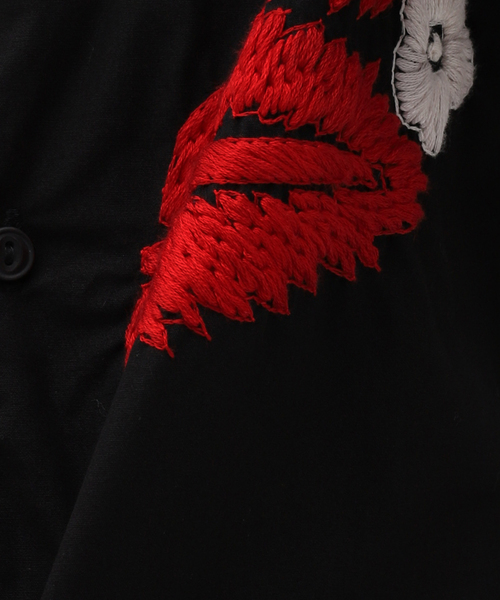 NOMA t.d.(ノーマティーディー)の「NOMA t.d. / ノーマ ティーディー Leaf H.Emb SS Shirt N37-EM03(シャツ/ブラウス・メンズ・ブラック/ボルドー/ベージュ・MEDIUM/LARGE)」の21枚目の写真