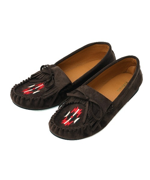 チチカカ（チチカカ）の「ネイティブ刺繍モカシンシューズ（モカシン/デッキシューズ・レディース・ボルドー/ブラウン/ベージュ・MEDIUM/LARGE）」の11枚目の写真