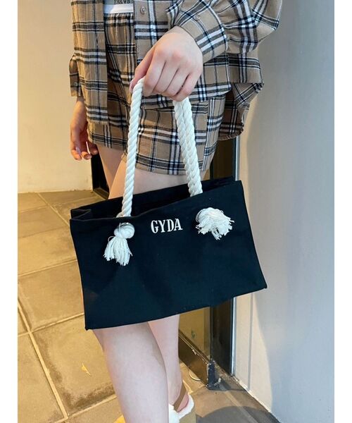 GYDA(ジェイダ)の「GYDAロープ SトートBAG(トートバッグ・レディース・アイボリー/ブラック・FREE)」の12枚目の写真
