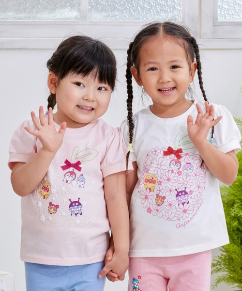 ANPANMAN KIDS COLLECTION（アンパンマンキッズコレクション）の「大きなリンゴ柄リボン付きTシャツ（Tシャツ/カットソー・キッズ・ピンク/オフホワイト・110cm/100cm/120cm/80ｃｍ/90cm）」の3枚目の写真