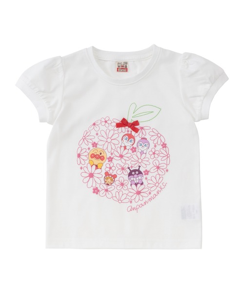 ANPANMAN KIDS COLLECTION（アンパンマンキッズコレクション）の「大きなリンゴ柄リボン付きTシャツ（Tシャツ/カットソー・キッズ・ピンク/オフホワイト・110cm/100cm/120cm/80ｃｍ/90cm）」の4枚目の写真