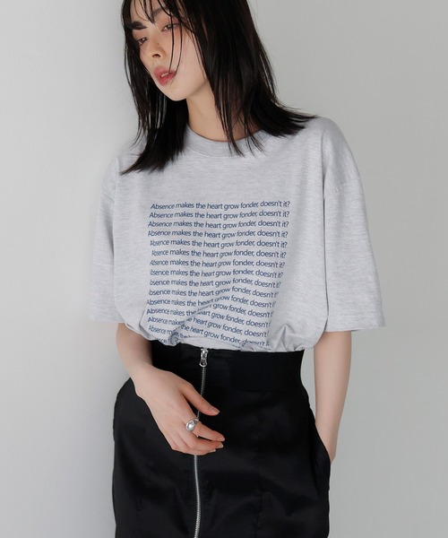 LIAN(リアン)の「メッセージプリントT(Tシャツ/カットソー・レディース・グレー/オフホワイト/ネイビー/ライトグレー・FREE)」の17枚目の写真
