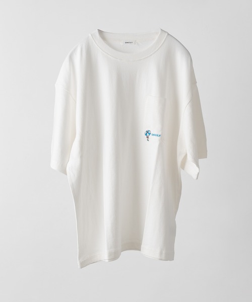ONCILY(オンシェリー)の「POCKET LOGO T-SHIRT / ポケットロゴTシャツ(Tシャツ/カットソー・メンズ・ホワイト系その他/ブラック/オフホワイト・MEDIUM/LARGE/SMALL)」の18枚目の写真