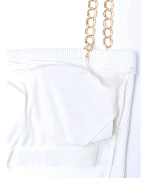 GYDA（ジェイダ）の「chainストラップテレコビスチェ（キャミソール・レディース・ピンク/その他1/オフホワイト/ブラック・FREE）」の20枚目の写真