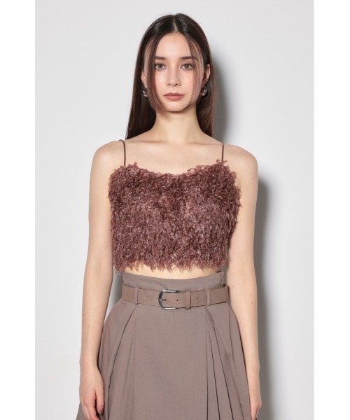 rienda（リエンダ）の「フェイクフェザービスチェ（キャミソール・レディース・ブラック/ホワイト/ブラウン・FREE）」の13枚目の写真