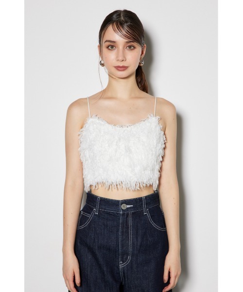 rienda（リエンダ）の「フェイクフェザービスチェ（キャミソール・レディース・ブラック/ホワイト/ブラウン・FREE）」の17枚目の写真