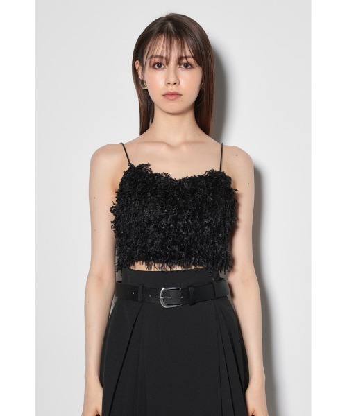 rienda（リエンダ）の「フェイクフェザービスチェ（キャミソール・レディース・ブラック/ホワイト/ブラウン・FREE）」の21枚目の写真