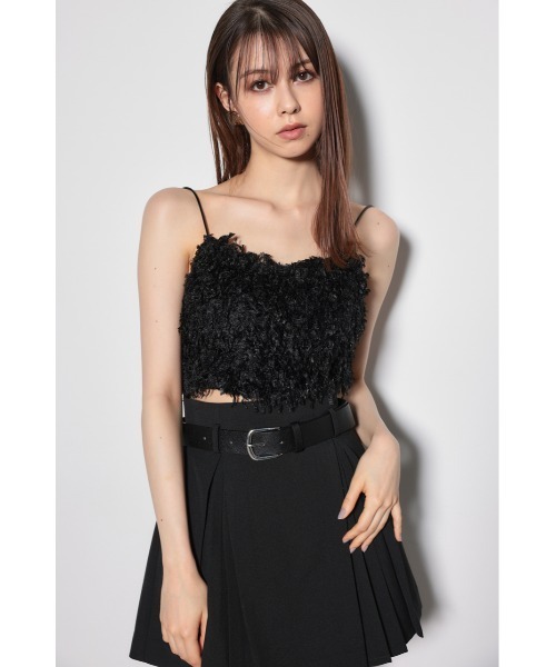 rienda（リエンダ）の「フェイクフェザービスチェ（キャミソール・レディース・ブラック/ホワイト/ブラウン・FREE）」の22枚目の写真