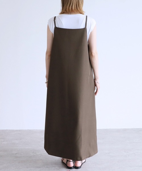 reca(レカ)の「キャミワンピース(ワンピース・レディース・カーキブラウン/ブラック・FREE)」の5枚目の写真