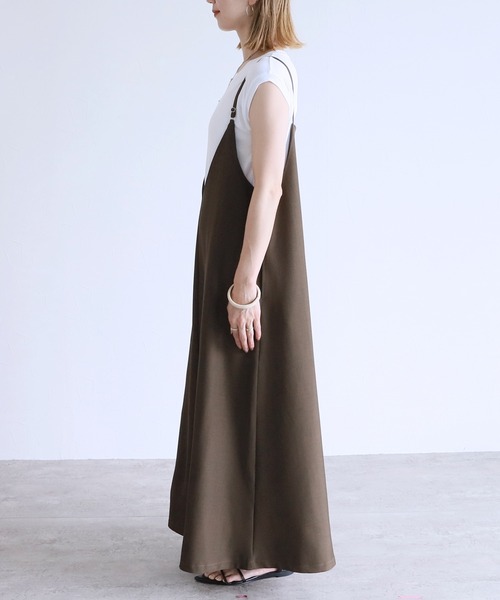 reca(レカ)の「キャミワンピース(ワンピース・レディース・カーキブラウン/ブラック・FREE)」の7枚目の写真