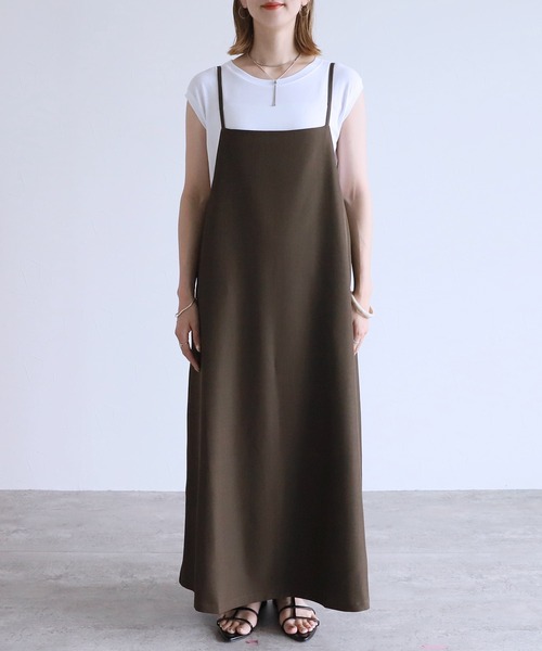 reca(レカ)の「キャミワンピース(ワンピース・レディース・カーキブラウン/ブラック・FREE)」の9枚目の写真