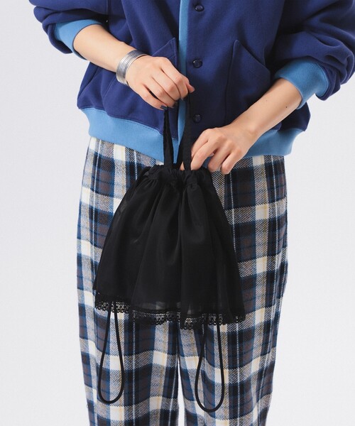 BEAMS BOY（ビームスボーイ）の「NAPRON / 別注 レース ミニ ペイシェント バッグ（トートバッグ・レディース・ホワイト/ブラック・FREE）」の3枚目の写真