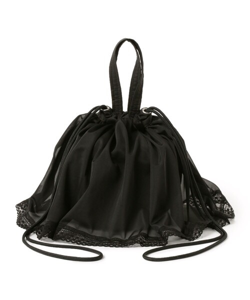 BEAMS BOY（ビームスボーイ）の「NAPRON / 別注 レース ミニ ペイシェント バッグ（トートバッグ・レディース・ホワイト/ブラック・FREE）」の12枚目の写真