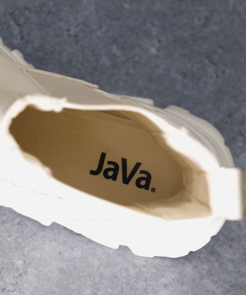 Java(ジャバ)の「《JaVaジャバコラボ》足元からお洒落を楽しむ!厚底ソールサイドゴアショートブーツ(ブーツ・レディース・アイボリー/ブラック・SMALL/MEDIUM/LARGE/X-LARGE)」の13枚目の写真