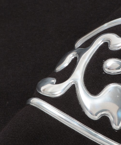 X-girl Stages（エックスガールステージス）の「立体メタリックロゴモチーフ半袖Tシャツ（Tシャツ/カットソー・キッズ・ブラック/オレンジ/オフホワイト・130cm/120cm/90cm/80ｃｍ/100cm/110cm/140cm）」の9枚目の写真