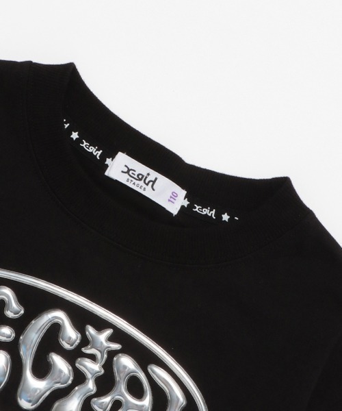 セール】立体メタリックロゴモチーフ半袖Tシャツ（Tシャツ