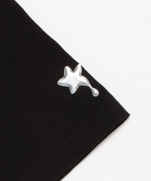 X-girl Stages（エックスガールステージス）の「立体メタリックロゴモチーフ半袖Tシャツ（Tシャツ/カットソー・キッズ・ブラック/オレンジ/オフホワイト・130cm/120cm/90cm/80ｃｍ/100cm/110cm/140cm）」の8枚目の写真