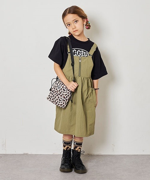 X-girl Stages（エックスガールステージス）の「立体メタリックロゴモチーフ半袖Tシャツ（Tシャツ/カットソー・キッズ・ブラック/オレンジ/オフホワイト・130cm/120cm/90cm/80ｃｍ/100cm/110cm/140cm）」の15枚目の写真