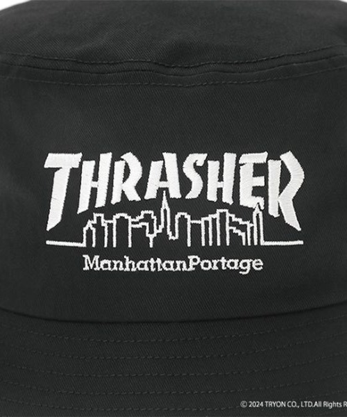 Manhattan Portage（マンハッタンポーテージ）の「Manhattan Portage/マンハッタンポーテージ ハット "THRASHERコラボレーション" BUCKET HAT MP265（ハット・メンズ・ブラック×ホワイト/ブラウン・FREE）」の16枚目の写真