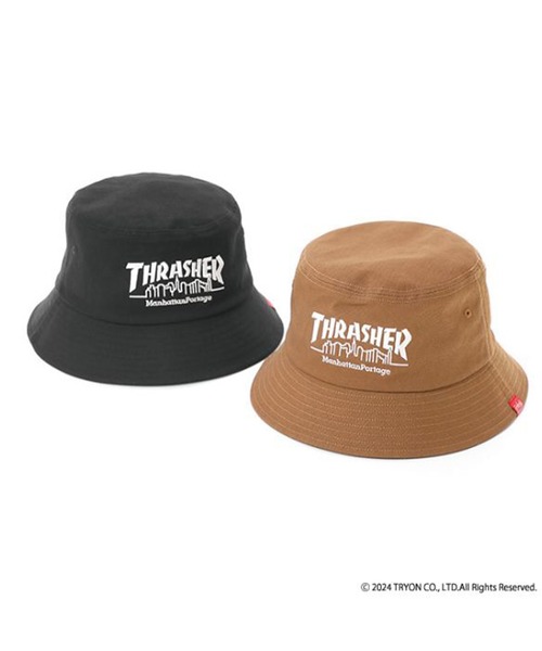 Manhattan Portage（マンハッタンポーテージ）の「Manhattan Portage/マンハッタンポーテージ ハット "THRASHERコラボレーション" BUCKET HAT MP265（ハット・メンズ・ブラック×ホワイト/ブラウン・FREE）」の19枚目の写真