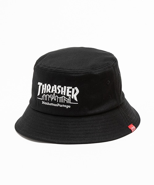 Manhattan Portage（マンハッタンポーテージ）の「Manhattan Portage/マンハッタンポーテージ ハット "THRASHERコラボレーション" BUCKET HAT MP265（ハット・メンズ・ブラック×ホワイト/ブラウン・FREE）」の10枚目の写真