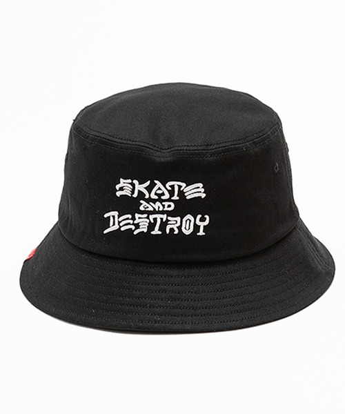 Manhattan Portage（マンハッタンポーテージ）の「Manhattan Portage/マンハッタンポーテージ ハット "THRASHERコラボレーション" BUCKET HAT MP265（ハット・メンズ・ブラック×ホワイト/ブラウン・FREE）」の5枚目の写真