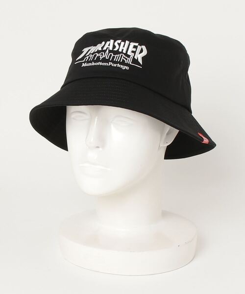 Manhattan Portage（マンハッタンポーテージ）の「Manhattan Portage/マンハッタンポーテージ ハット "THRASHERコラボレーション" BUCKET HAT MP265（ハット・メンズ・ブラック×ホワイト/ブラウン・FREE）」の13枚目の写真