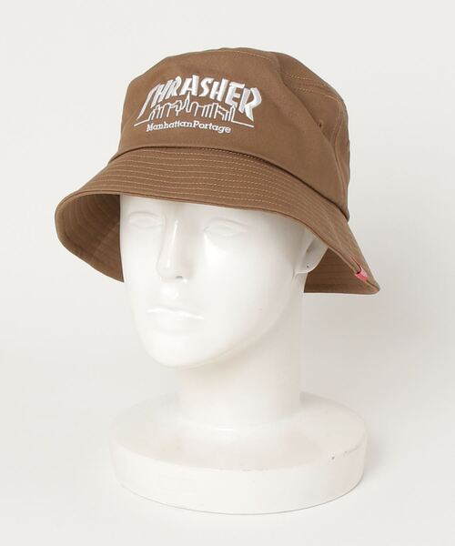 Manhattan Portage（マンハッタンポーテージ）の「Manhattan Portage/マンハッタンポーテージ ハット "THRASHERコラボレーション" BUCKET HAT MP265（ハット・メンズ・ブラック×ホワイト/ブラウン・FREE）」の14枚目の写真