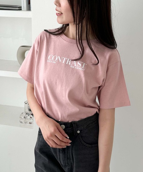 archives(アルシーヴ)の「カラーフロッキーTシャツ(Tシャツ/カットソー・レディース・ピンク/ホワイト/ブルー/オフホワイト・MEDIUM)」の4枚目の写真