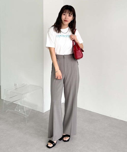 archives(アルシーヴ)の「カラーフロッキーTシャツ(Tシャツ/カットソー・レディース・ピンク/ホワイト/ブルー/オフホワイト・MEDIUM)」の9枚目の写真