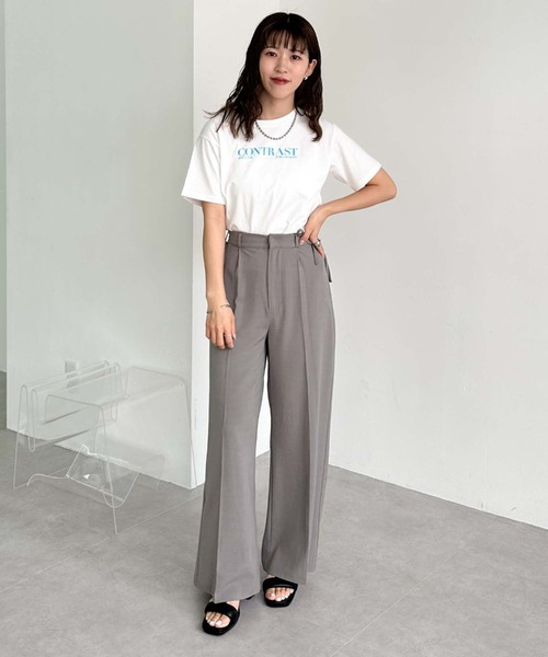 archives(アルシーヴ)の「カラーフロッキーTシャツ(Tシャツ/カットソー・レディース・ピンク/ホワイト/ブルー/オフホワイト・MEDIUM)」の7枚目の写真