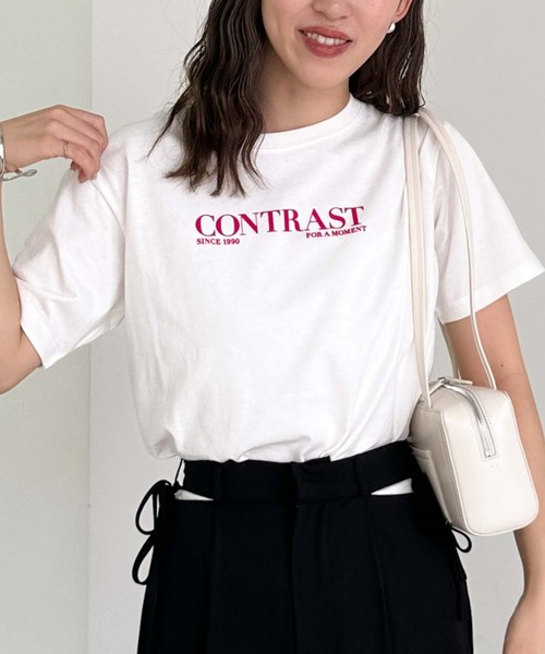 archives(アルシーヴ)の「カラーフロッキーTシャツ(Tシャツ/カットソー・レディース・ピンク/ホワイト/ブルー/オフホワイト・MEDIUM)」の10枚目の写真