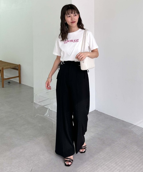 archives(アルシーヴ)の「カラーフロッキーTシャツ(Tシャツ/カットソー・レディース・ピンク/ホワイト/ブルー/オフホワイト・MEDIUM)」の12枚目の写真