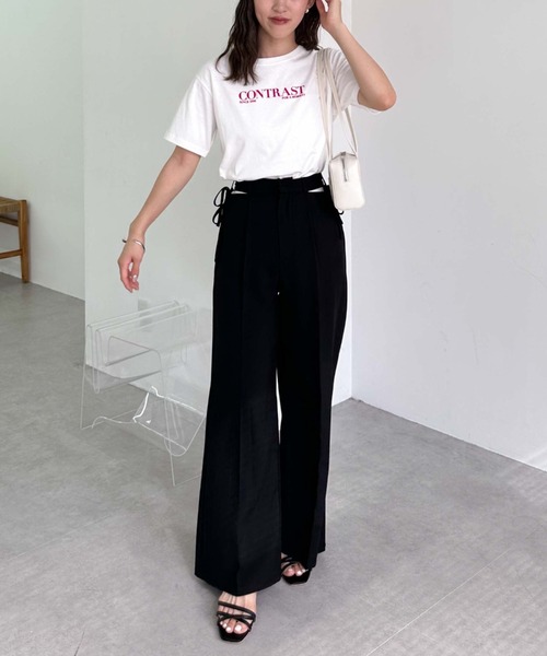 archives(アルシーヴ)の「カラーフロッキーTシャツ(Tシャツ/カットソー・レディース・ピンク/ホワイト/ブルー/オフホワイト・MEDIUM)」の14枚目の写真