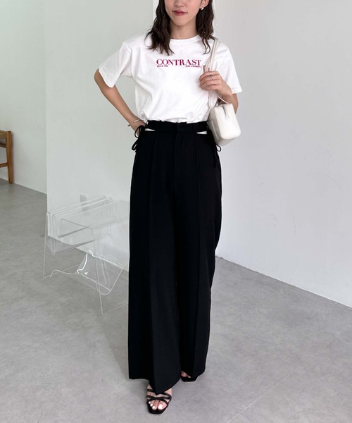 archives(アルシーヴ)の「カラーフロッキーTシャツ(Tシャツ/カットソー・レディース・ピンク/ホワイト/ブルー/オフホワイト・MEDIUM)」の15枚目の写真