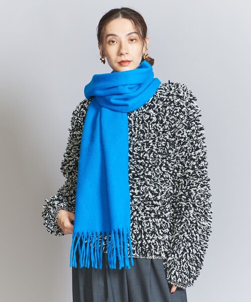 BEAUTY&YOUTH UNITED ARROWS(ビューティーアンドユースユナイテッドアローズ)の「ブークレ マフラー(マフラー・レディース・オレンジ/コバルトブルー/ライトグレー・FREE)」の8枚目の写真