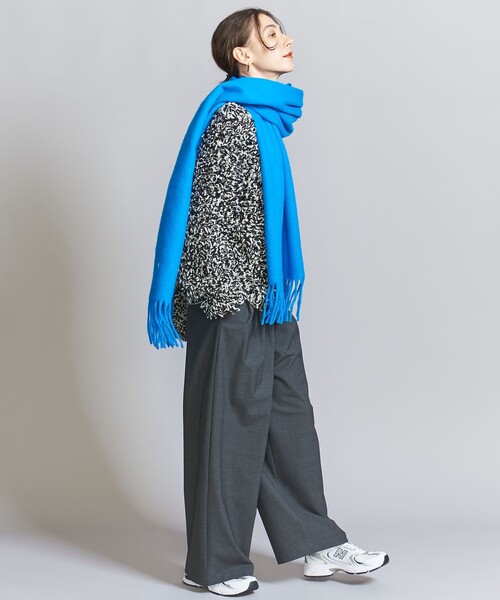 BEAUTY&YOUTH UNITED ARROWS(ビューティーアンドユースユナイテッドアローズ)の「ブークレ マフラー(マフラー・レディース・オレンジ/コバルトブルー/ライトグレー・FREE)」の9枚目の写真